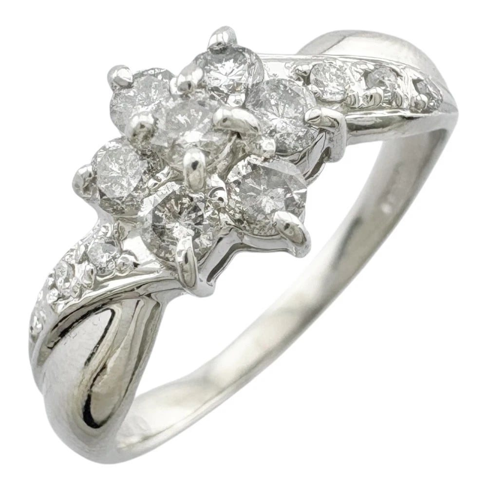 RING PT900PLATINUM DIAMOND: Ring Pt900Platinum diamond Brand: Unbranded Type: Ring Material: Pt900Platinum Main Stone/Creation Natural Color: Silver Size: US 6 1/8 Accessories: None Accessories Notice: When purchasin