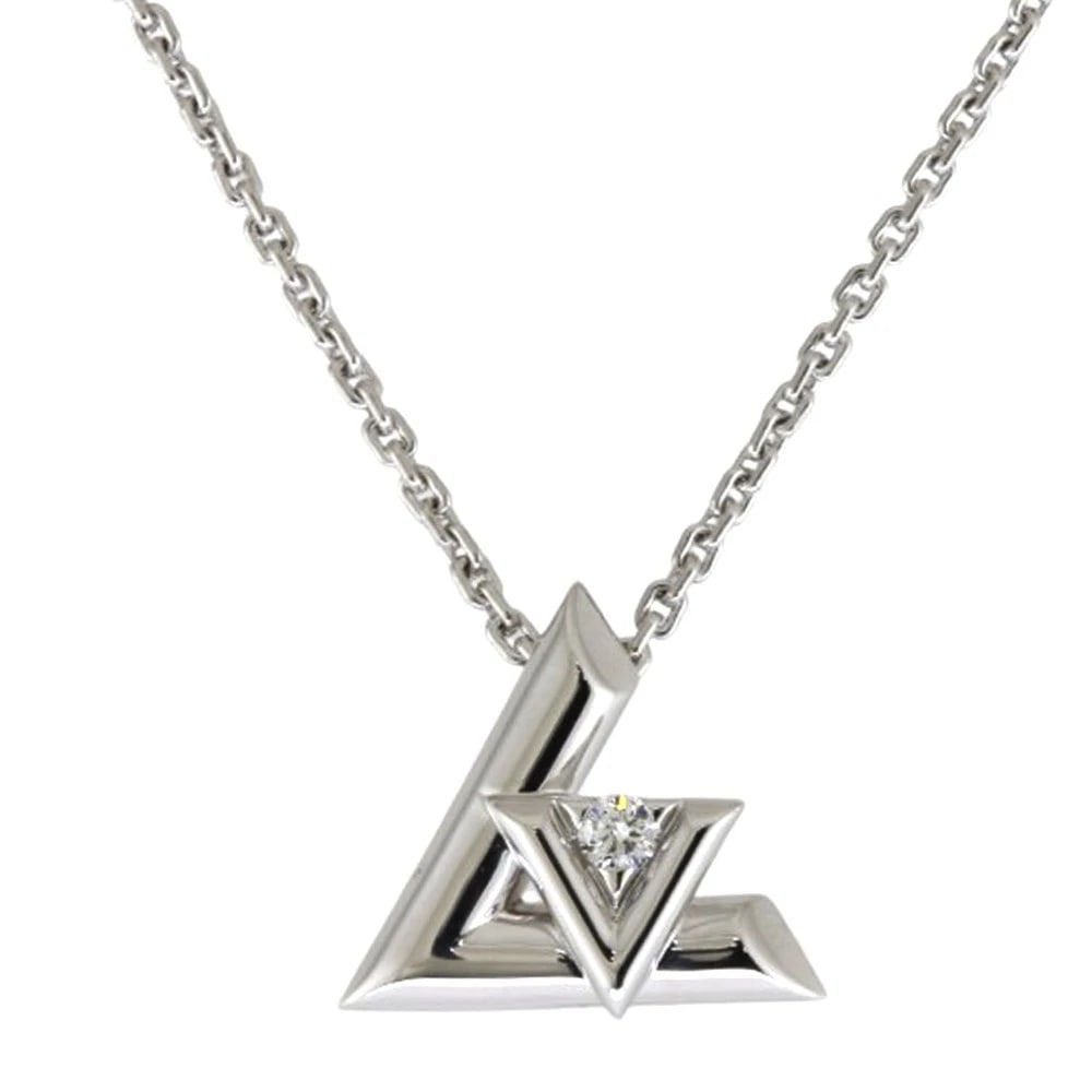 LOUIS VUITTON NECKLACE K18 WHITE GOLD DIAMOND (1 of 6)