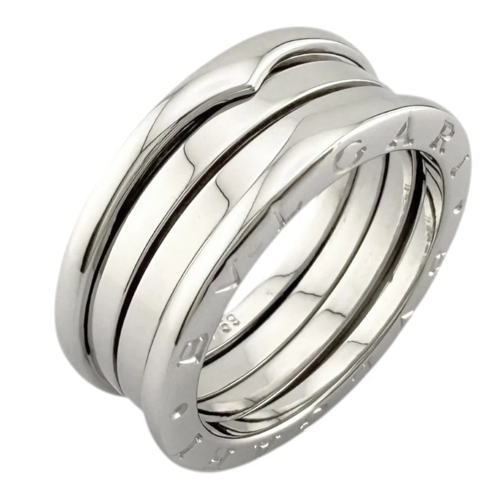 BVLGARI RING K18 WHITE GOLD: BVLGARI Ring K18 white gold Brand: BVLGARI Type: Ring Material: K18 white gold Color: Silver Size: US 8 1/2 Accessories: None Accessories Notice: When purchasing pre-owned goods, please re