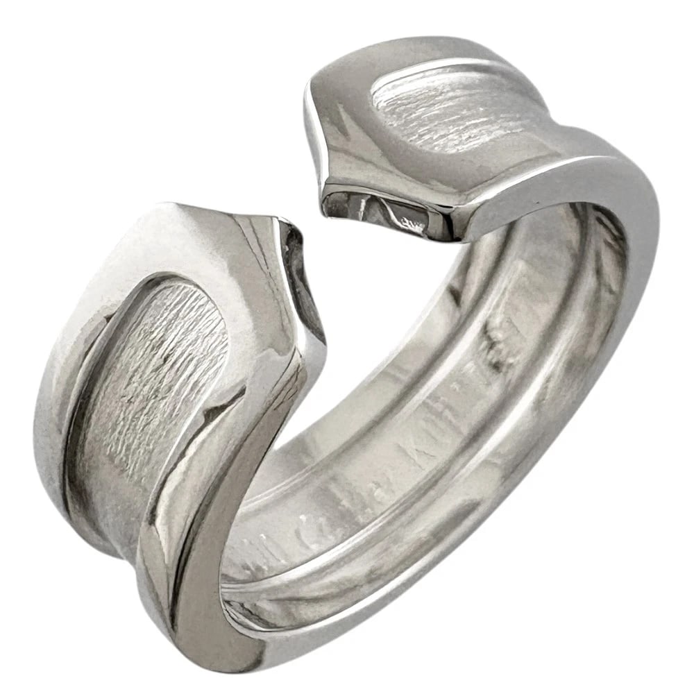 CARTIER RING K18 WHITE GOLD: CARTIER Ring K18 white gold Brand: CARTIER Type: Ring Material: K18 white gold Color: Silver Size: US 4 1/2 Accessories: None Accessories Notice: When purchasing pre-owned goods, please re