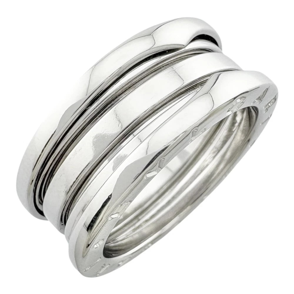 BVLGARI RING K18 WHITE GOLD: BVLGARI Ring K18 white gold Brand: BVLGARI Type: Ring Material: K18 white gold Color: Silver Size: US 7 1/2 Accessories: None Accessories Notice: When purchasing pre-owned goods, please re