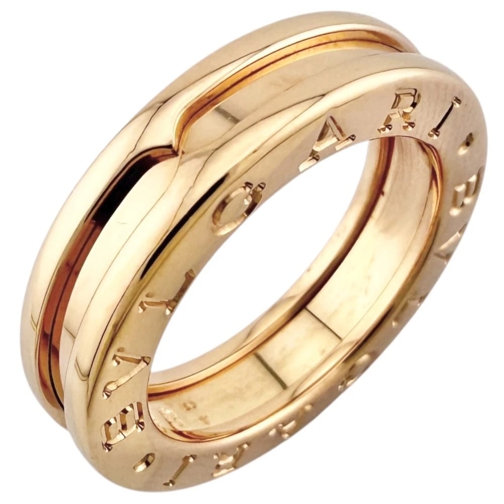 BVLGARI RING K18 PINK GOLD B-ZERO.1 1 BAND: BVLGARI Ring K18 Pink Gold B-zero.1 1 band Brand: BVLGARI Type: Ring Material: K18 Pink Gold Color: Pink gold Size: US 3 1/4 Accessories: None Accessories Notice: When purchasing pre-owned