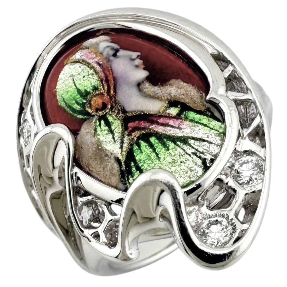 MITSUO KAJI RING K18 WHITE GOLD DIAMOND EMERY: MITSUO KAJI Ring K18 white gold diamond Emery Brand: MITSUO KAJI Type: Ring Material: K18 white gold Main Stone/Creation Natural Color: Silver Size: US 6 3/4 Accessories: None Accessories