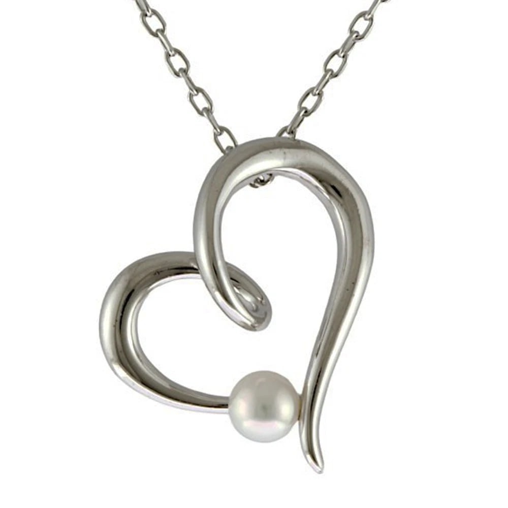 MIKIMOTO NECKLACE K18 WHITE GOLD AKOYA PEARL HEART: MIKIMOTO Necklace K18 white gold Akoya pearl heart Brand: MIKIMOTO Type: Necklace Material: K18 white gold Main Stone/Creation Akoya pearl Color: Silver Size: Size(CM) Total Length:43cm Chain