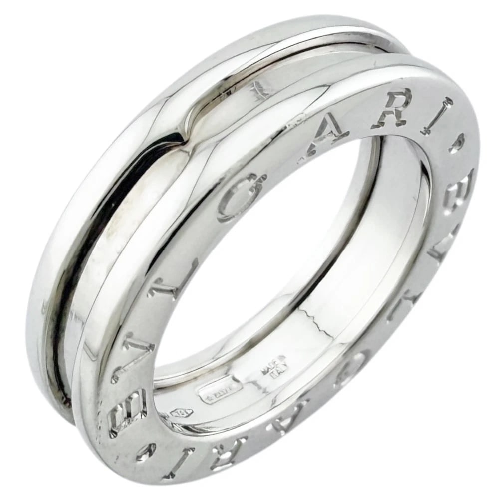 BVLGARI RING K18 WHITE GOLD: BVLGARI Ring K18 white gold Brand: BVLGARI Type: Ring Material: K18 white gold Color: Silver Size: US 3 1/4 Accessories: None Accessories Notice: When purchasing pre-owned goods, please re