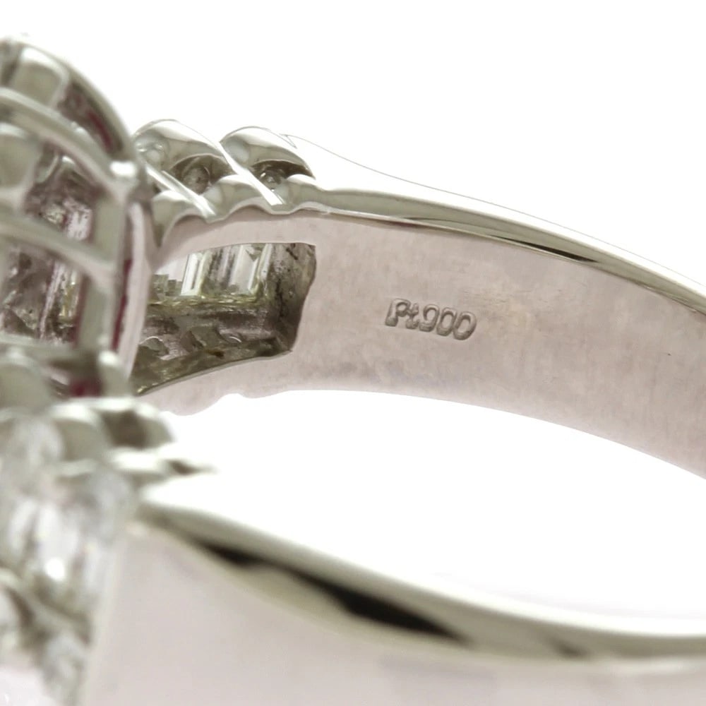 RING PT900PLATINUM RUBY DIAMOND - 5