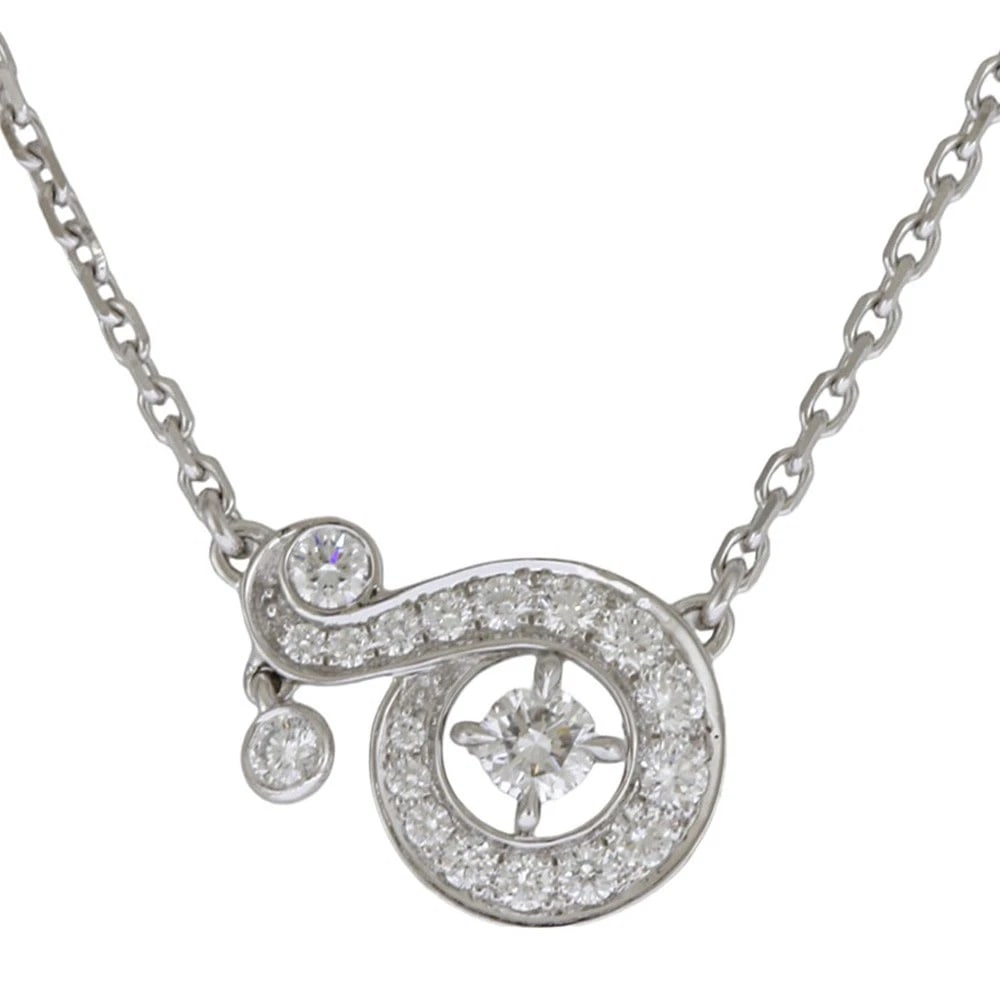 VAN CLEEF & ARPELS NECKLACE K18 WHITE GOLD DIAMOND: Van Cleef & Arpels Necklace K18 white gold diamond Brand: Van Cleef & Arpels Type: Necklace Material: K18 white gold Main Stone/Creation Natural Color: Silver Size: Size(CM) Total