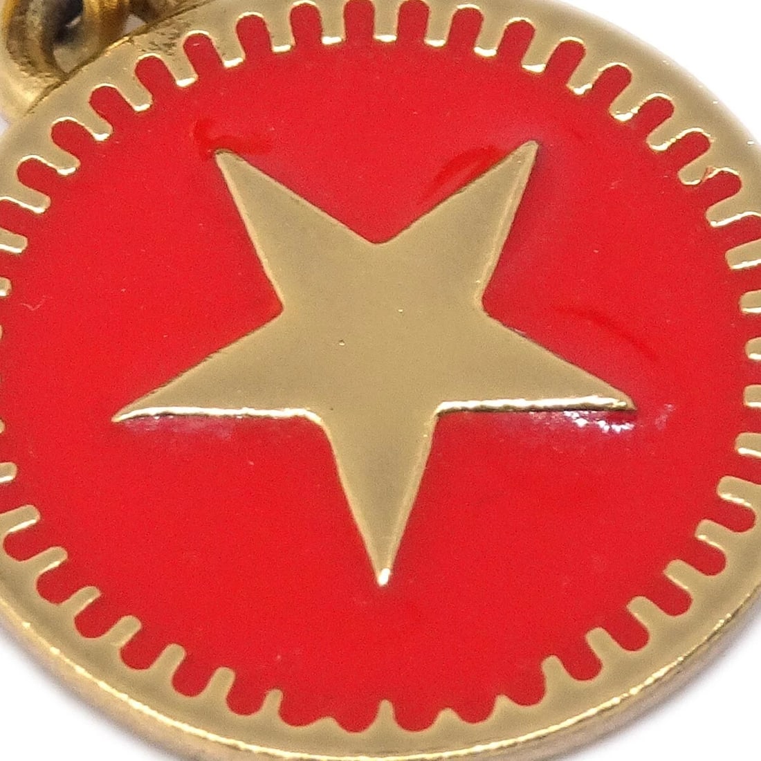 CHANEL BUTTON STAR DANGLE PIERCED EARRINGS - 2