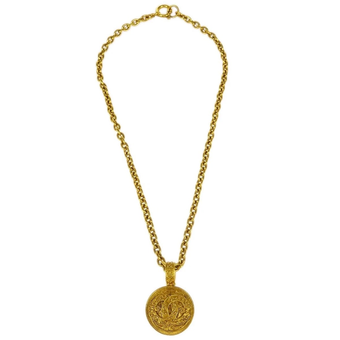 CHANEL MEDALLION CHAIN NECKLACE GOLD (1 of 3)