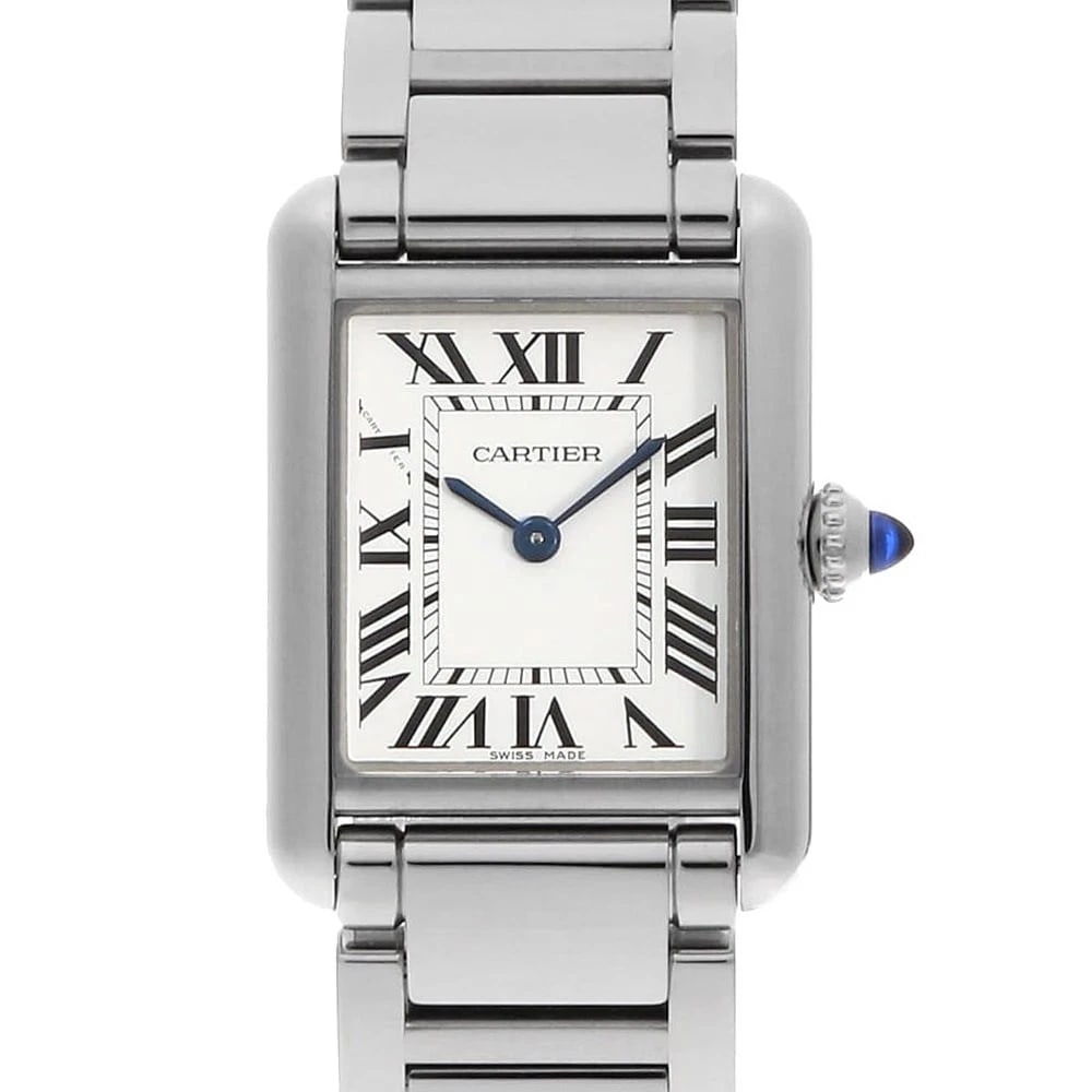 CARTIER TANK MAST WATCH: Cartier Tank mast Watch Brand: Cartier Type: Wrist watch Material: Band Material Stainless Steel, Case Material Stainless Steel Color: Dial Color Silver Size: Band Size 15cm (5.9inch), Case Size C