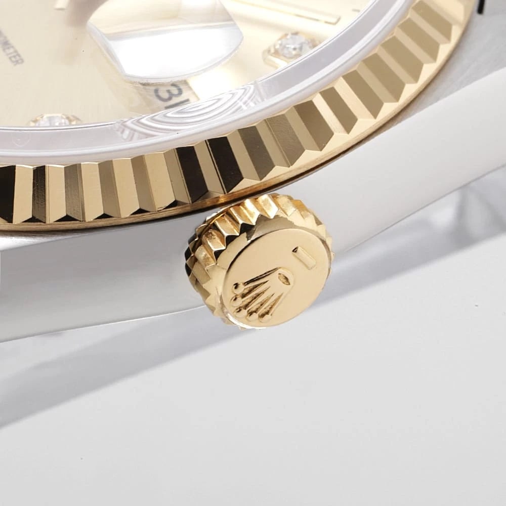 ROLEX DATEJUST DIAMOND CHAMPAGNEG WATCH - 5