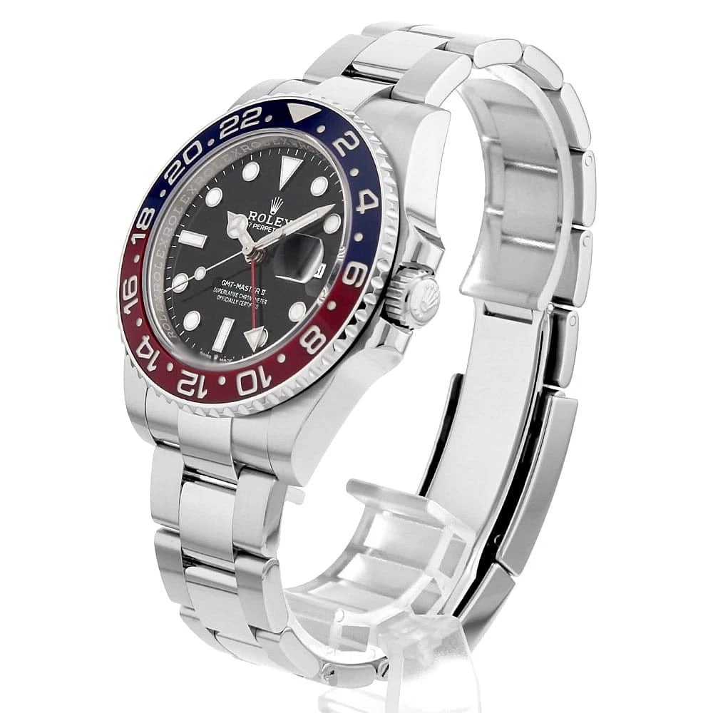 ROLEX GMT MASTER BLACK ROW OYSTER BRACELET SEC WATCH - 2
