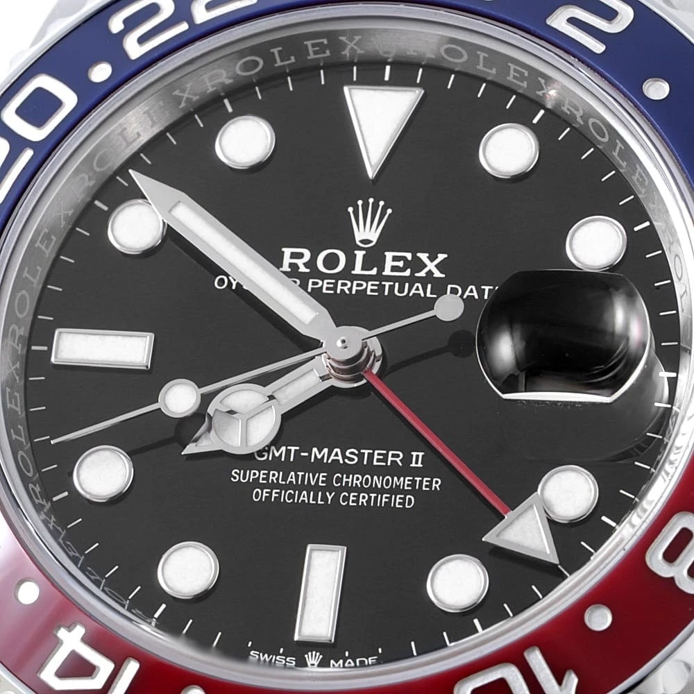 ROLEX GMT MASTER BLACK ROW OYSTER BRACELET SEC WATCH - 6