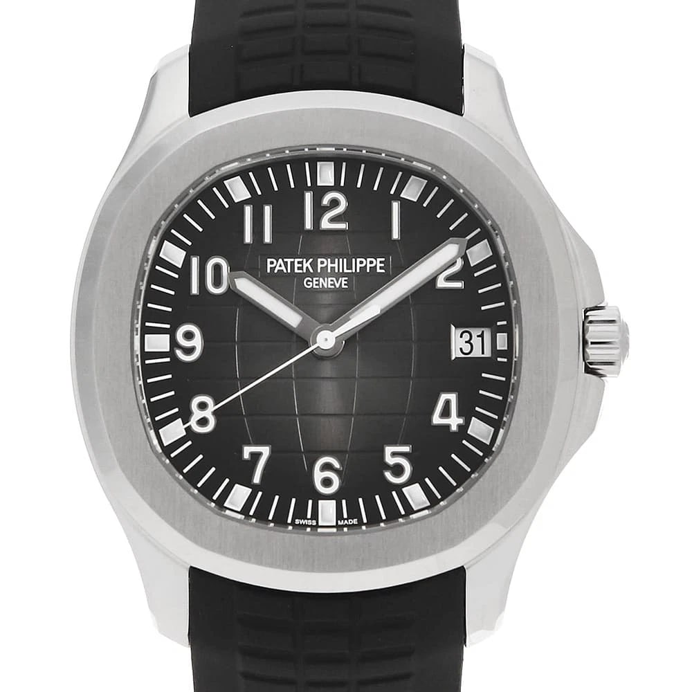 PATEK PHILIPPE AQUANAUT WATCH: PATEK PHILIPPE Aquanaut Watch Brand: PATEK PHILIPPE Type: Wrist watch Material: Band Material rubber, Case Material Stainless Steel Color: Dial Color Black Size: Band Size 17cm (6.7inch), Case Siz