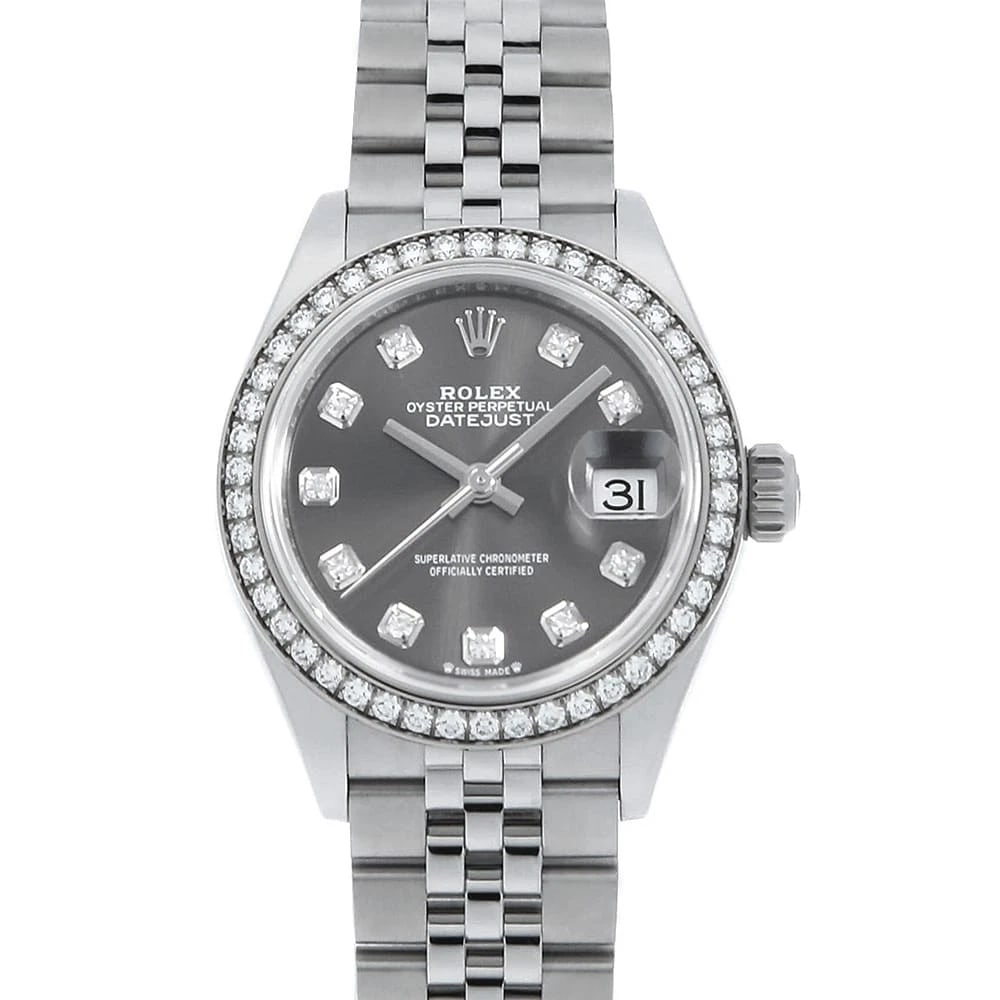 ROLEX DATEJUST BEZEL DIAMOND GRAY ROW JUBILEE BRACELET . WATCH (1 of 7)