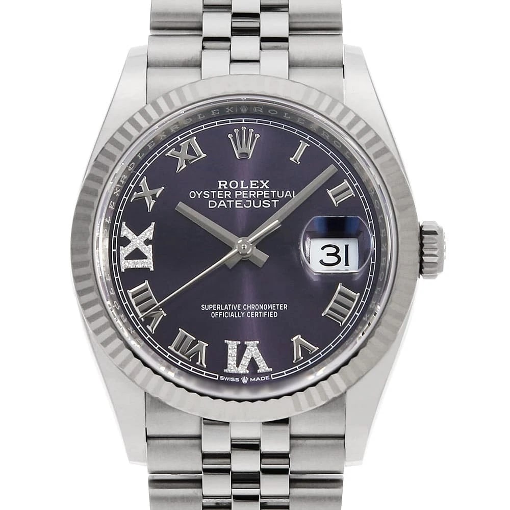 ROLEX DATEJUST 36 VI/IX DIAMOND WATCH (1 of 9)