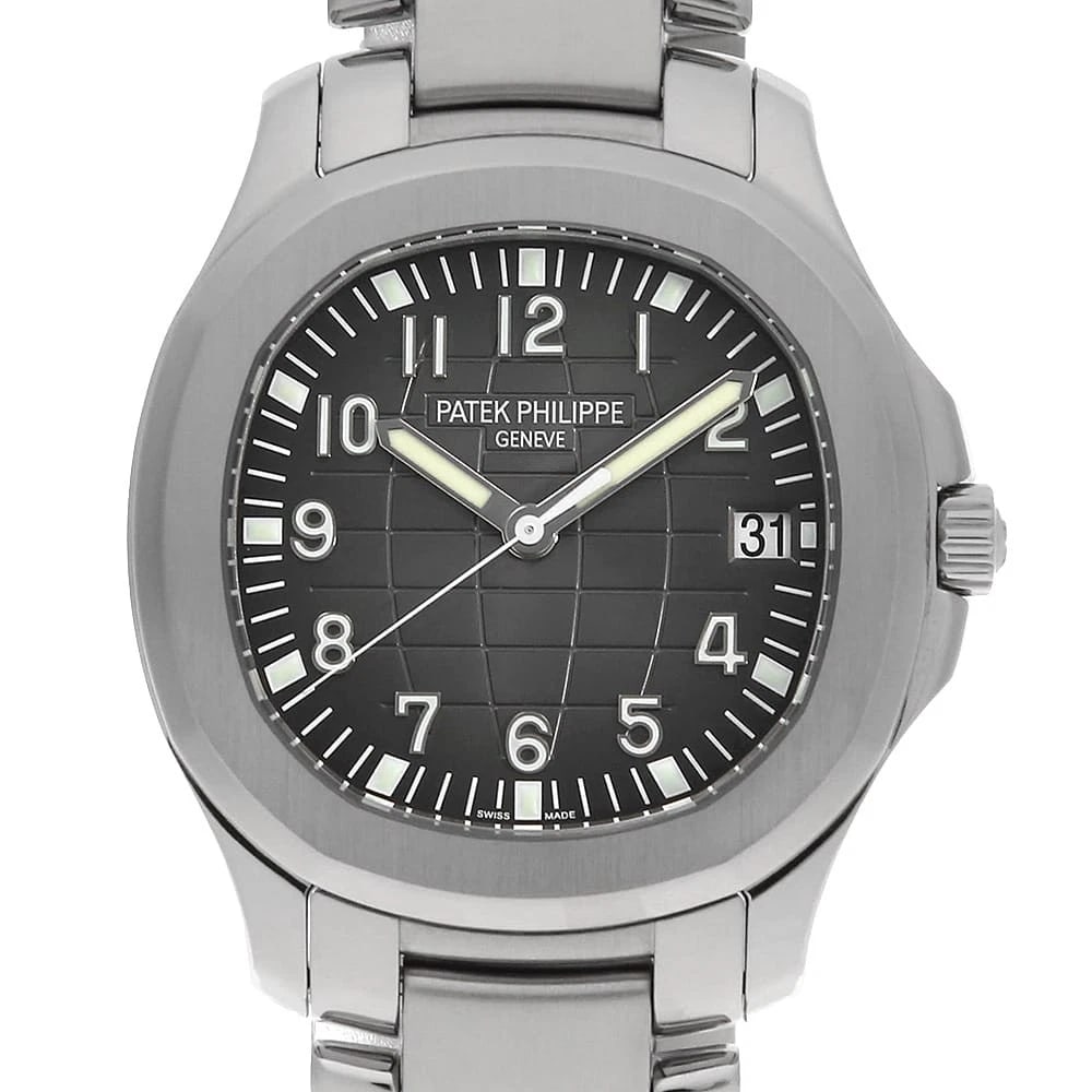 PATEK PHILIPPE AQUANAUT WATCH: PATEK PHILIPPE Aquanaut Watch Brand: PATEK PHILIPPE Type: Wrist watch Material: Band Material Stainless Steel, Case Material Stainless Steel Color: Dial Color Black Size: Band Size 19.5cm (7.7inch