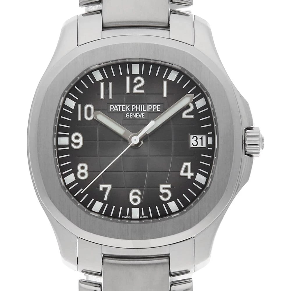 PATEK PHILIPPE AQUANAUT WATCH: PATEK PHILIPPE Aquanaut Watch Brand: PATEK PHILIPPE Type: Wrist watch Material: Band Material Stainless Steel, Case Material Stainless Steel Color: Dial Color Gray Size: Band Size 20.5cm (8.1inch)
