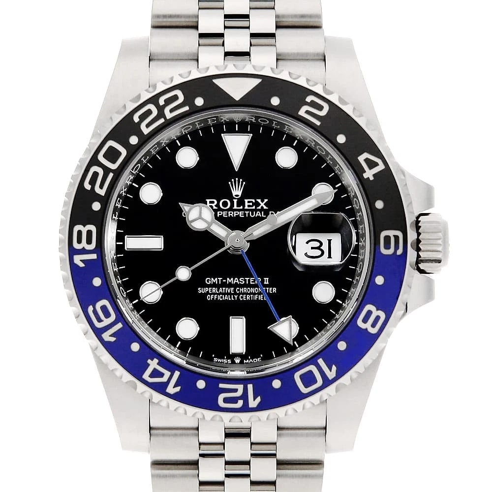 ROLEX GMT MASTER BLACK 5 ROW JUBILEE BRACELET WATCH (1 of 7)