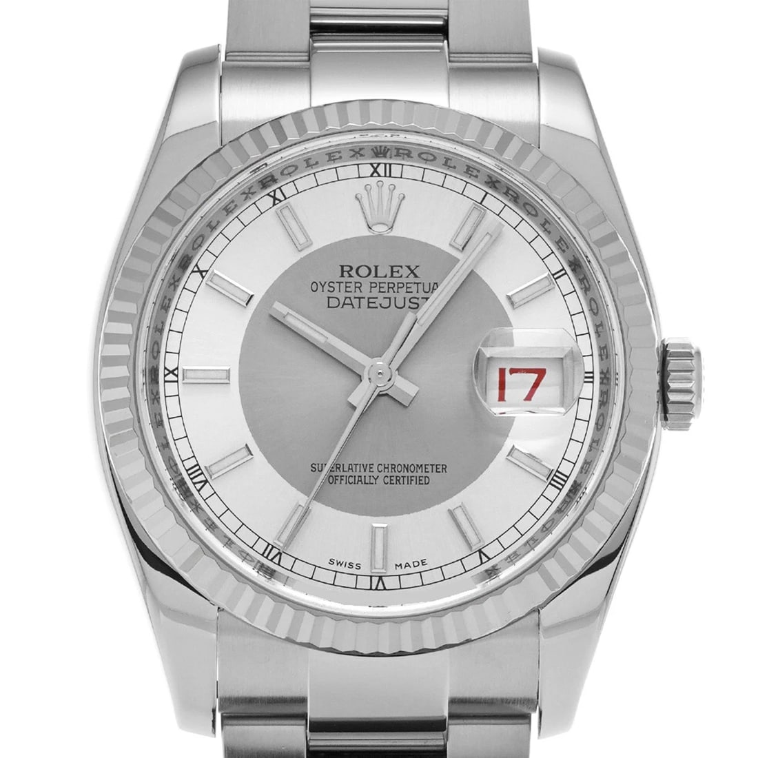 ROLEX DATEJUST SILVER WATCH - 5
