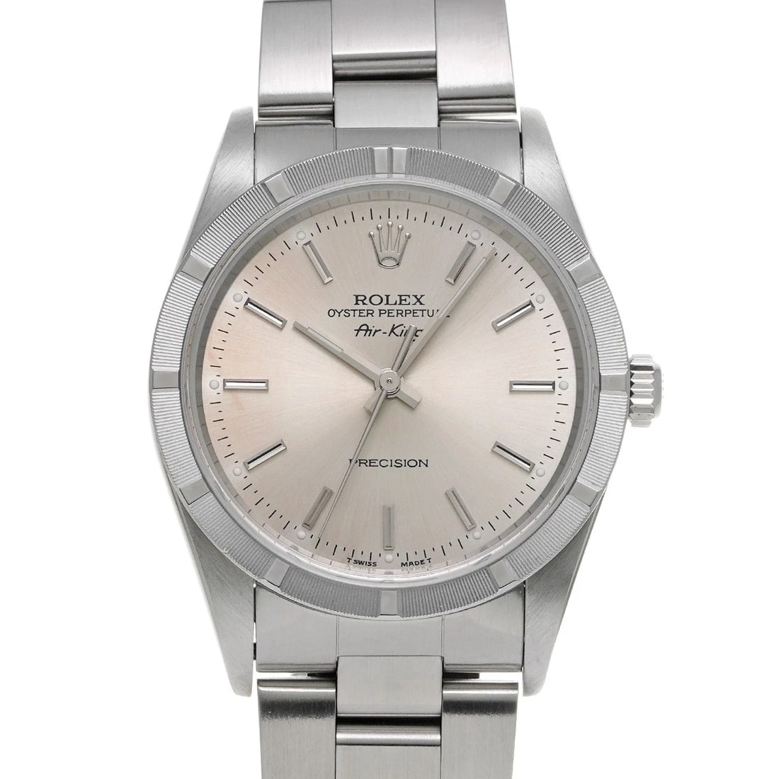 ROLEX AIR KING SILVER WATCH: ROLEX Air King Silver WATCH Brand: ROLEX Type: Wristwatch Material: Band Material Stainless steel, Case Material Stainless steel Color: Dial Color Silver Size: Case H/about 34mm W/about 34mm D/abo