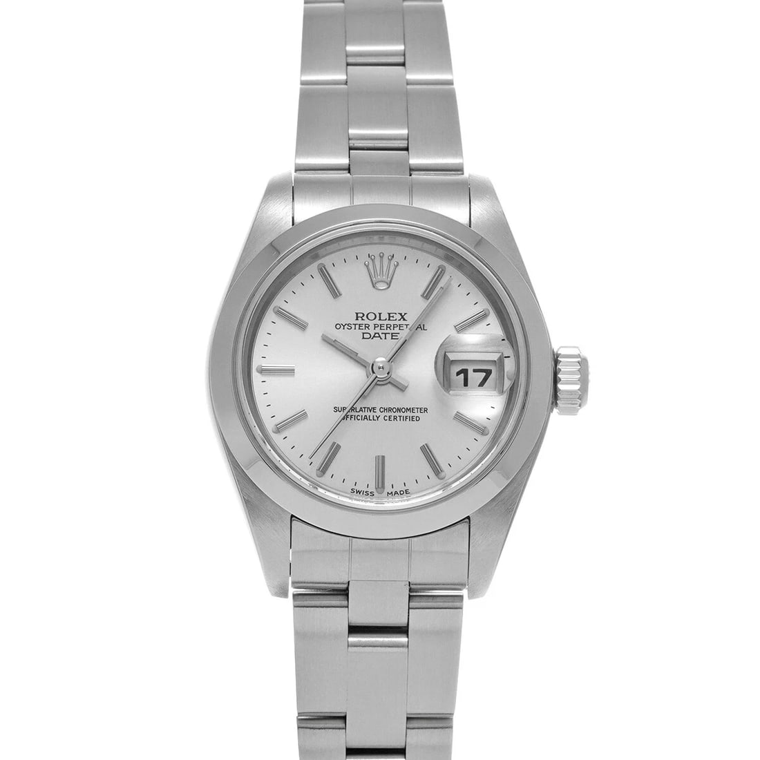 ROLEX OYSTER PERPETUAL SILVER WATCH (1 of 4)