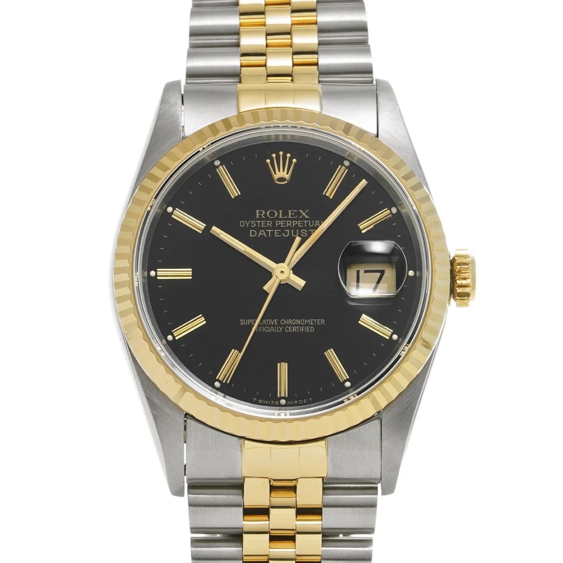 ROLEX DATEJUST BLACK WATCH (1 of 4)