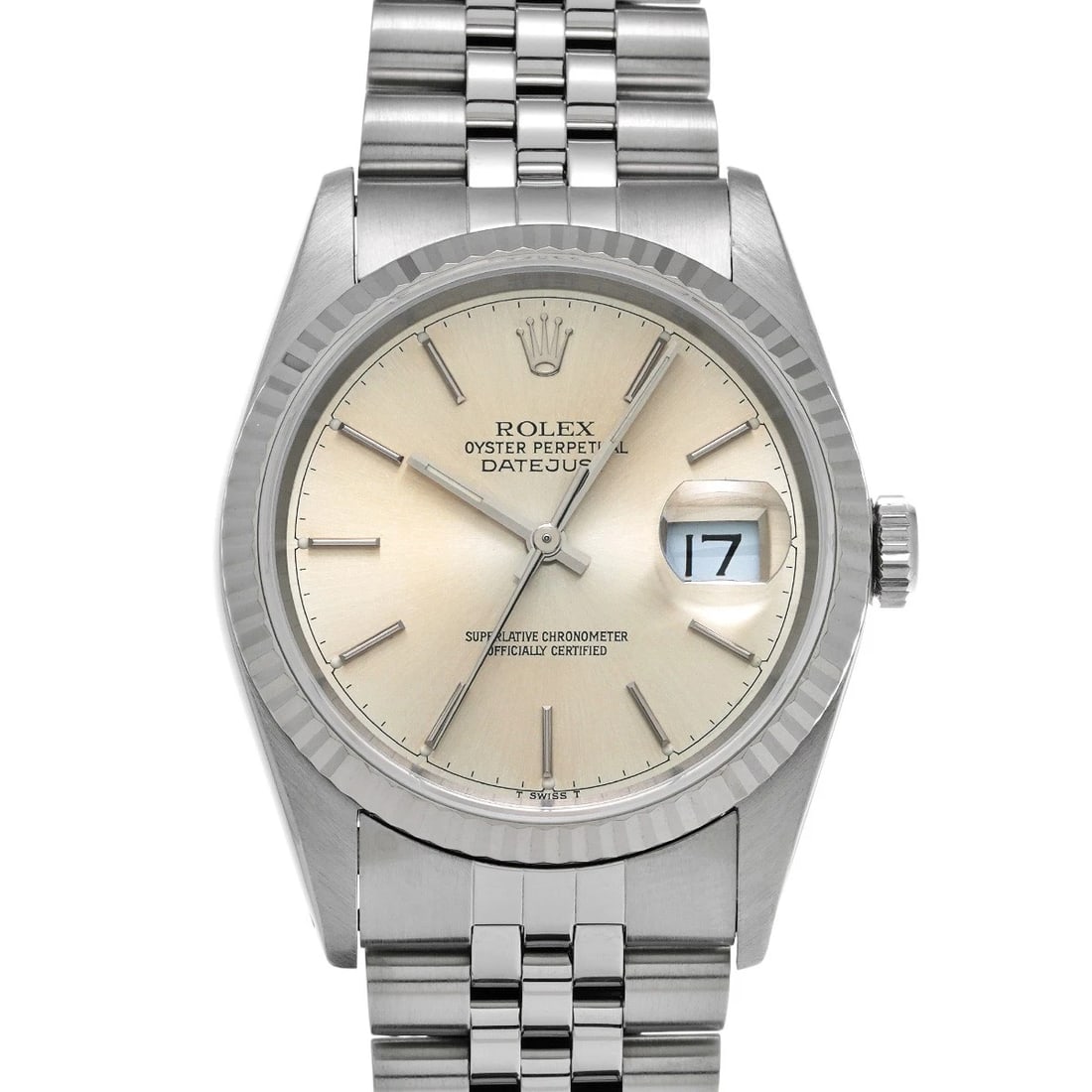 ROLEX DATEJUST SILVER WATCH (1 of 4)