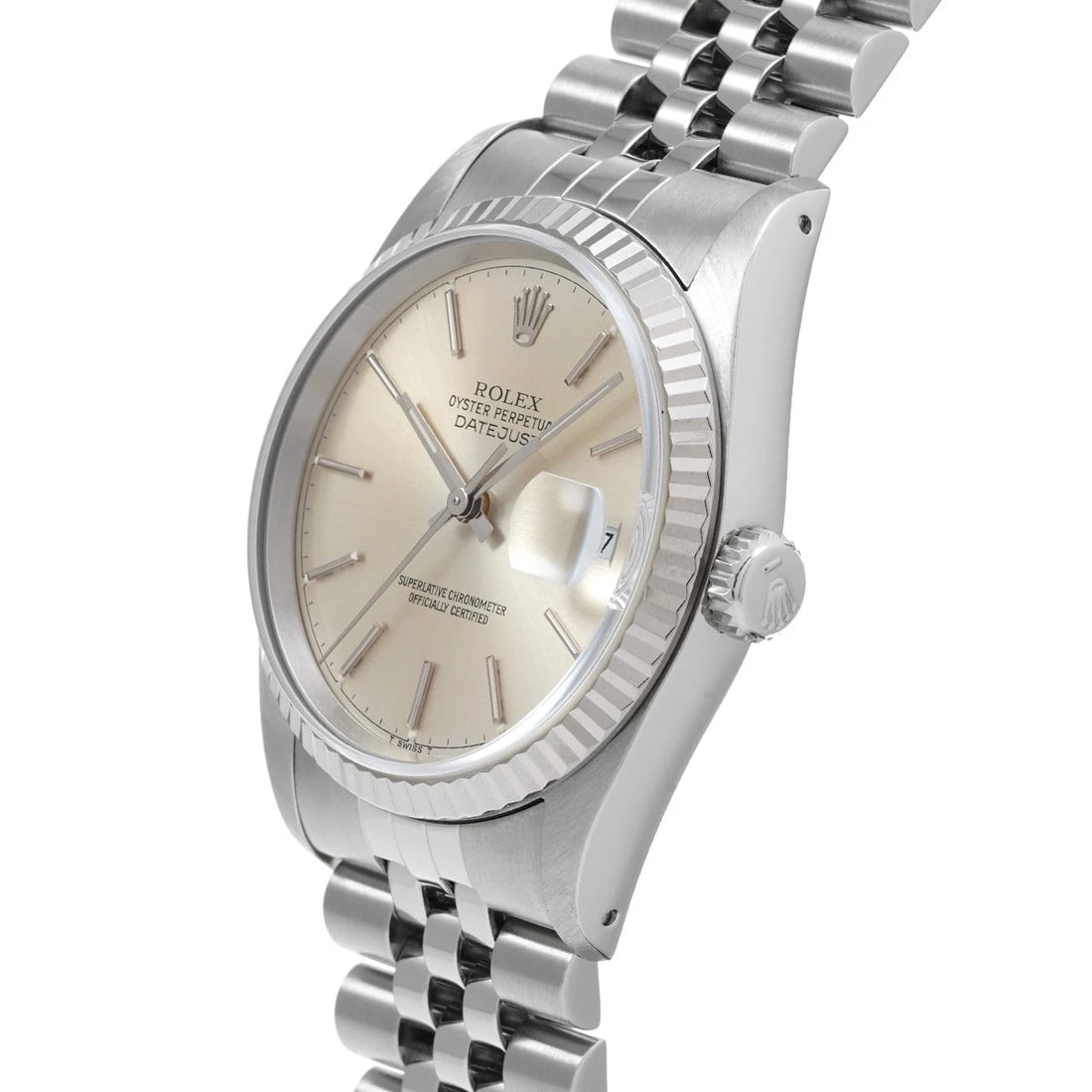 ROLEX DATEJUST SILVER WATCH - 2