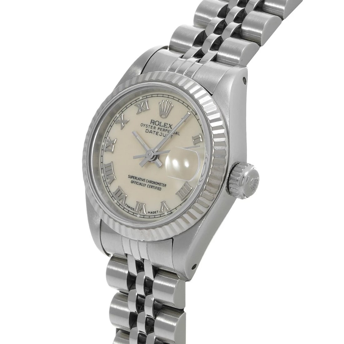 ROLEX DATEJUST WHITE WATCH - 2