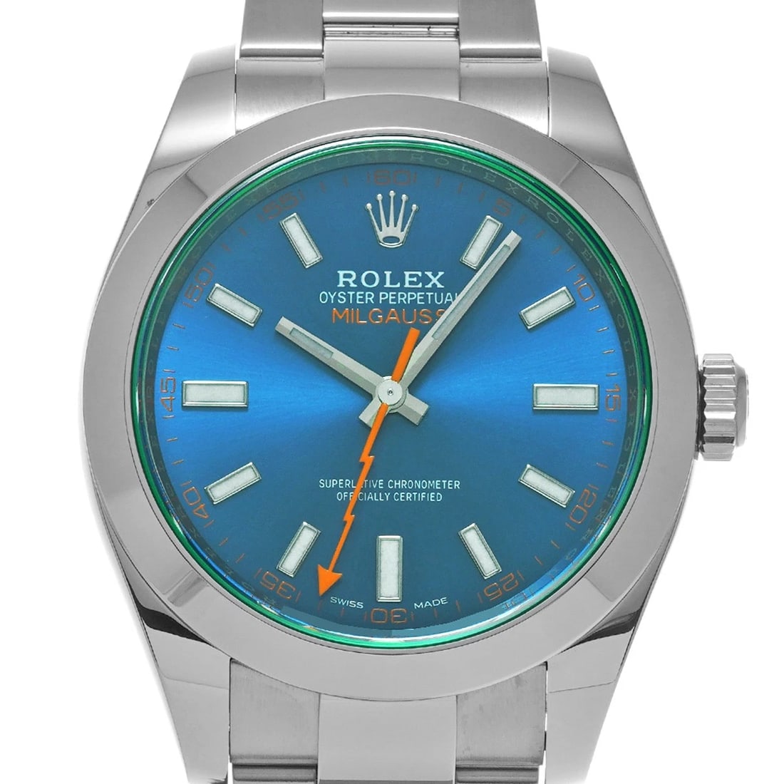 ROLEX MILGAUSS BLUE WATCH - 4