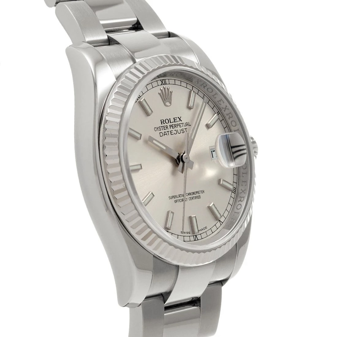 ROLEX DATEJUST SILVER WATCH - 3