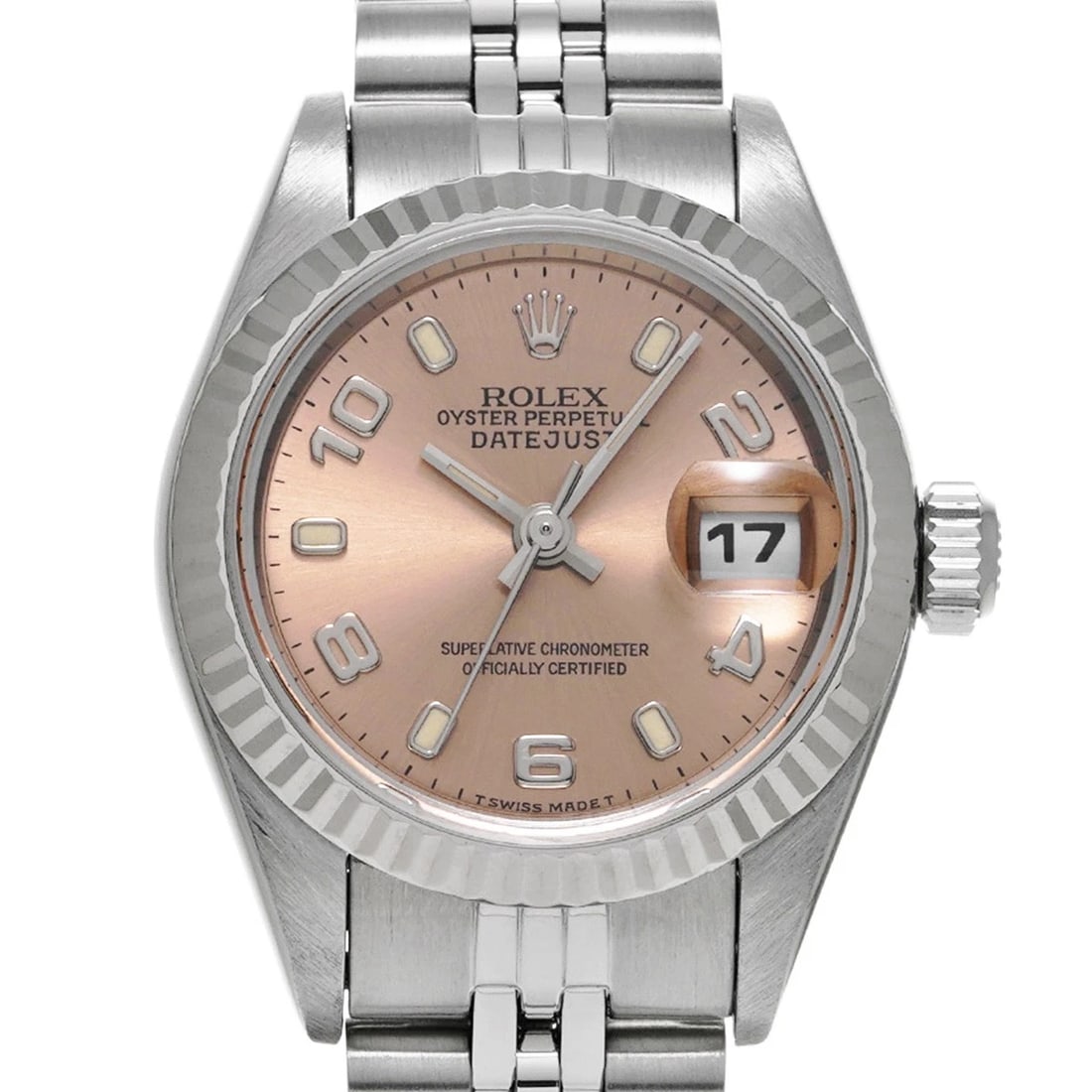 ROLEX DATEJUST PINK WATCH - 4