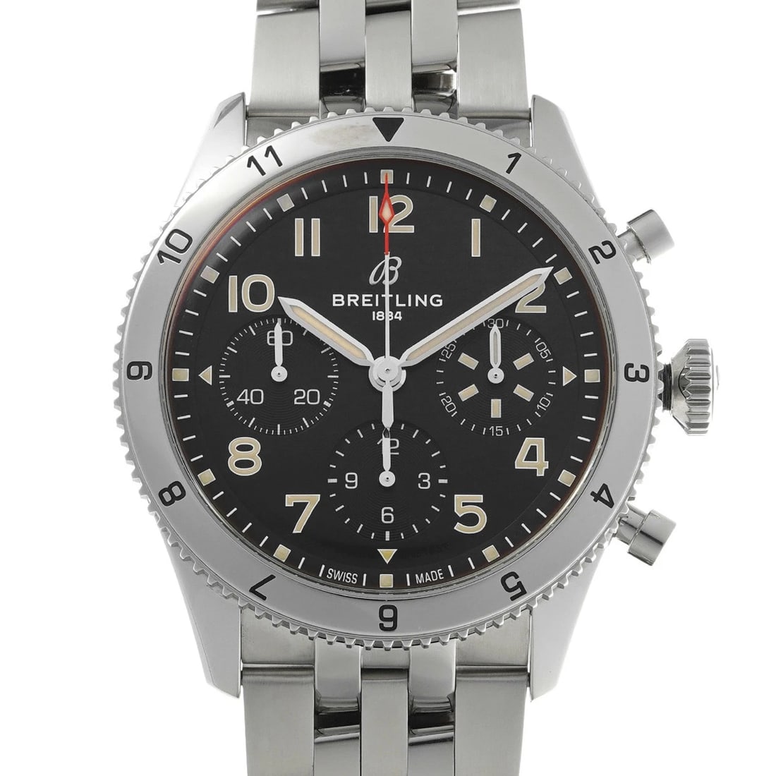 BREITLING CLASSIC CHRONOGRAPH MUSTANG BLACK WATCH (1 of 4)