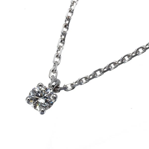 CHAUMET NECKLACE DIAMOND SOLITAIRE 18K 750 WHITE GOLD (1 of 2)