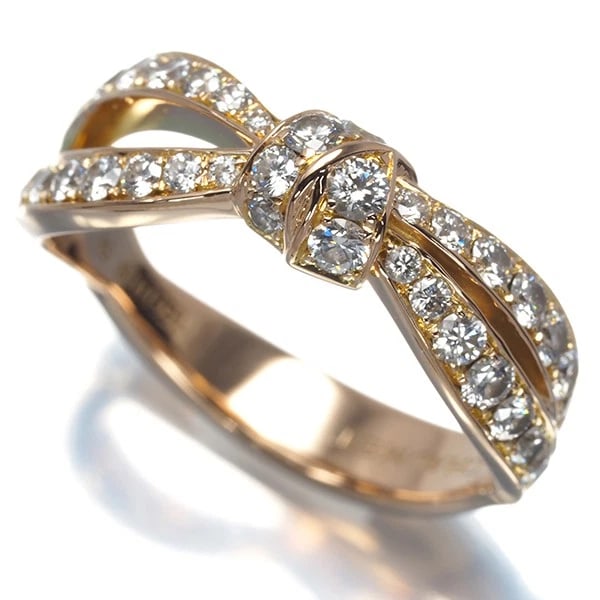 CHAUMET RING DIAMOND LIENS SEDUCTION 18K 750 ROSE GOLD: CHAUMET Ring Diamond Liens Seduction 18K 750 Rose Gold Brand: CHAUMET Type: Ring Material: 18K / 750 / Rose Gold Main Stone/Creation Natural Color: None Size: US 7.5 - 7.75 Accessories: None