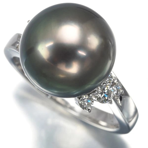 TASAKI RING BLACK SOUTH SEA PEARL DIAMOND PT 900: TASAKI Ring Black South Sea Pearl Diamond Pt 900 Brand: TASAKI Type: Ring Material: 900 / Platinum Color: None Size: US 6-6.25 Accessories: None Accessories Notice: When purchasing pre-own