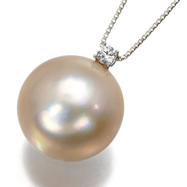 TASAKI NECKLACE MABE PEARL DIAMOND 18K 750 WHITE GOLD (1 of 2)