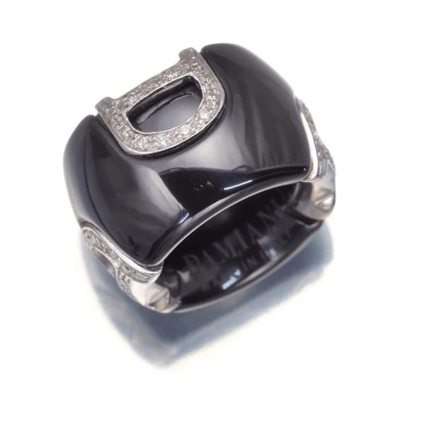 DAMIANI PENDANT DIAMOND DICON 18K 750 WHITE GOLD/CERAMIC (1 of 2)