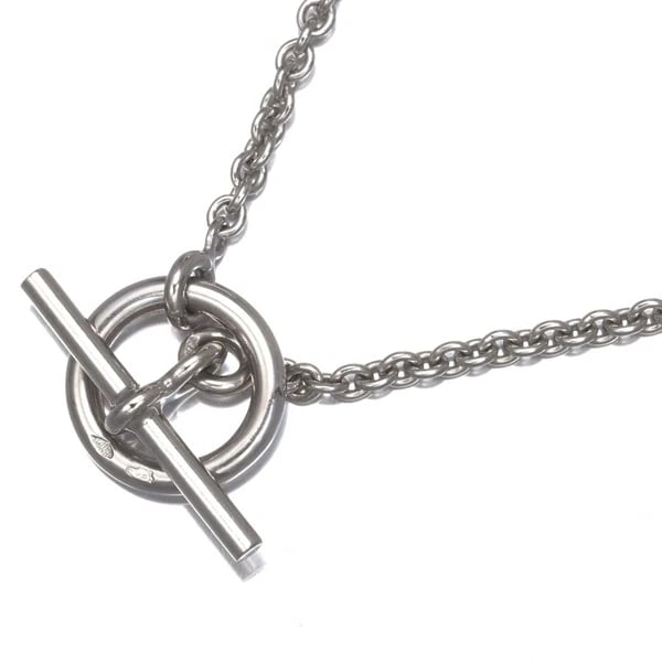 HERMES CHAIN NECKLACE ECHAPPEE GLENAN: HERMES Chain Necklace Echappee Glenan Brand: HERMES Type: Necklace Material: 18K / 750 / White Gold Color: None Size: Necklace length: 34cm Necklace width: 2.0mm Accessories: None Accessor