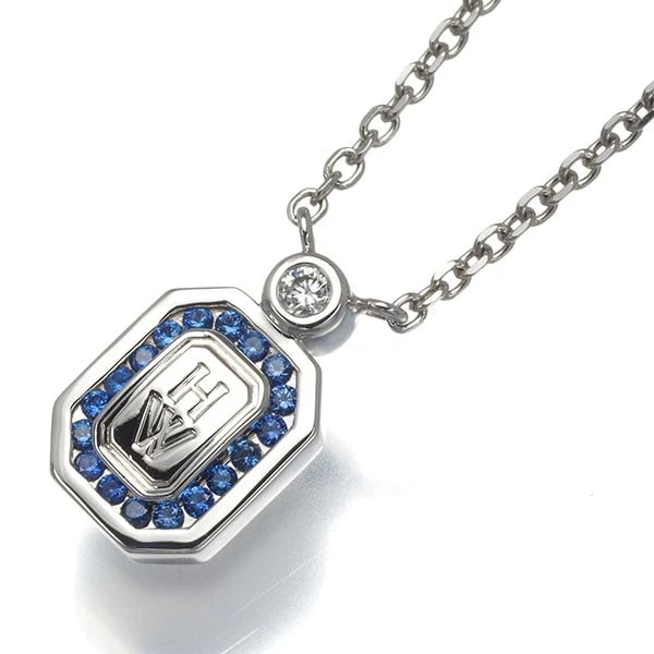 HARRY WINSTON NECKLACE SAPPHIRE DIAMOND HW LOGO (1 of 3)