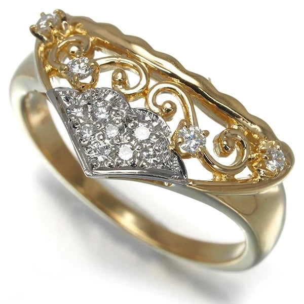 MIKIMOTO RING DIAMOND 18K 750 YELLOW GOLD/950 PLATINUM: Mikimoto Ring Diamond 18K 750 Yellow Gold/950 Platinum Brand: MIKIMOTO Type: Ring Material: 18K / 750 / Yellow Gold 950 / Platinum Main Stone/Creation Natural Color: None Size: US 7 Accessories: