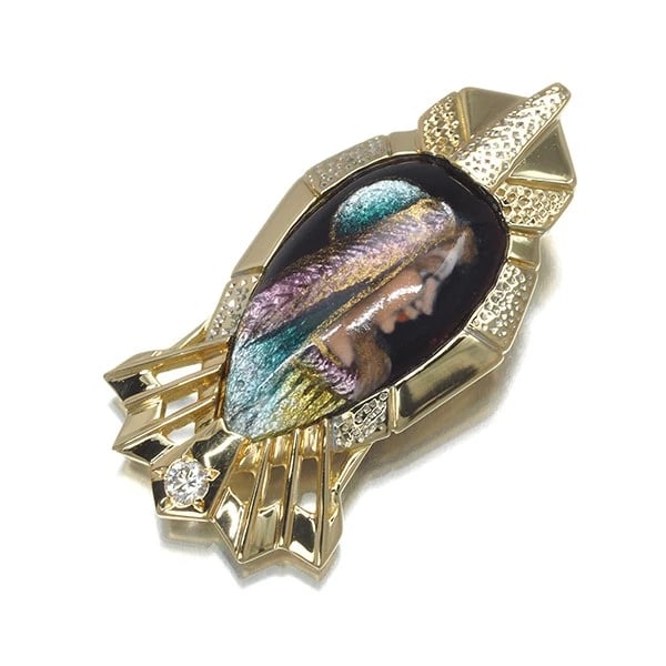 KAJI MITSUO PENDANT DIAMOND EMAILLES (1 of 2)