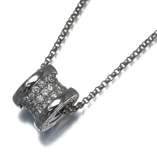 BVLGARI NECKLACE DIAMOND B.ZERO1 PAVED 18K 750 WHITE GOLD: BVLGARI Necklace Diamond B.Zero1 Paved 18K 750 White Gold Brand: BVLGARI Type: Necklace Material: 18K / 750 / White Gold Main Stone/Creation 6 Natural Color: None Size: Necklace length: 38 / 40 /