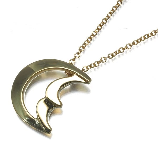 TIFFANY&CO. NECKLACE CRESCENT MOON 18K YG: Tiffany&Co. Necklace Crescent Moon 18K YG Brand: Tiffany & Co. Type: Necklace Material: 18K / 750 / Yellow Gold Color: None Size: Necklace length: 40cm Pendant size: 14.5 x 12.6mm Accessories: No