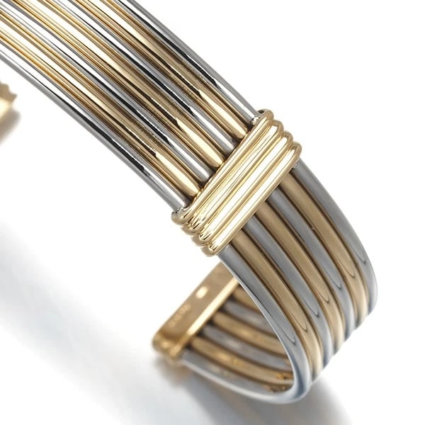 NIESSING RING DIAMOND SPANNRING PT 950/24K YG (1 of 2)