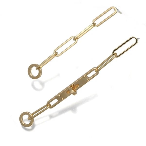 HERMES EARRINGS KELLY 18K 750 YELLOW GOLD (1 of 2)