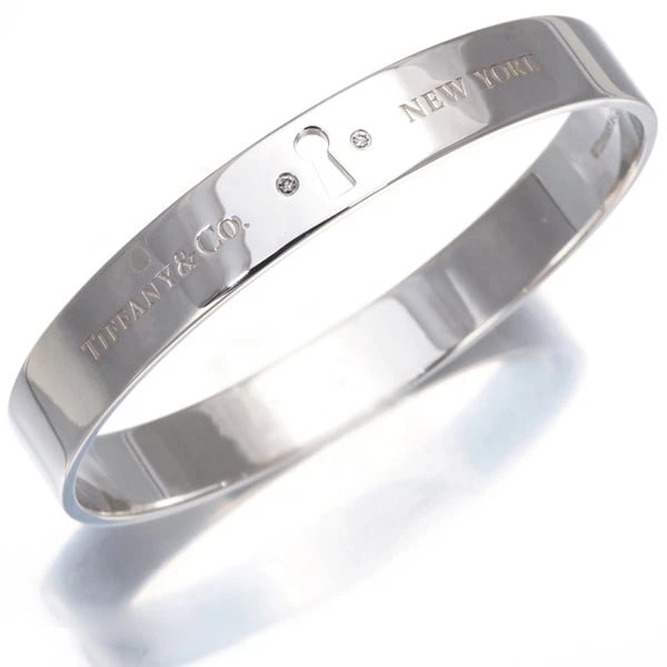 TIFFANY&CO. BRACELET DIAMOND LOCK 2P BANGLE (1 of 3)