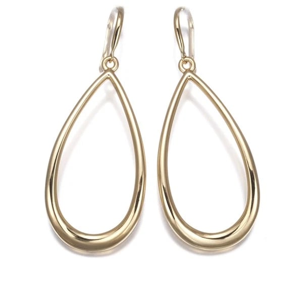 TIFFANY&CO. EARRINGS OPEN TEARDROP 18K 750 YELLOW GOLD (1 of 2)