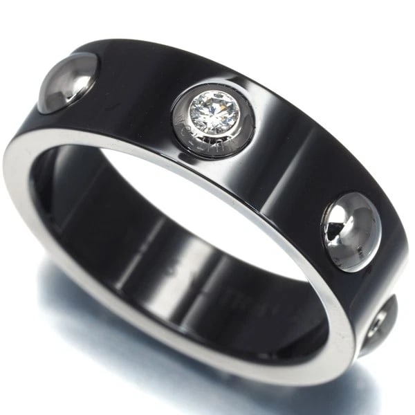 LOUIS VUITTON RING DIAMOND CLOUDS PETITE 950 PLATINUM/CERAMIC (1 of 2)